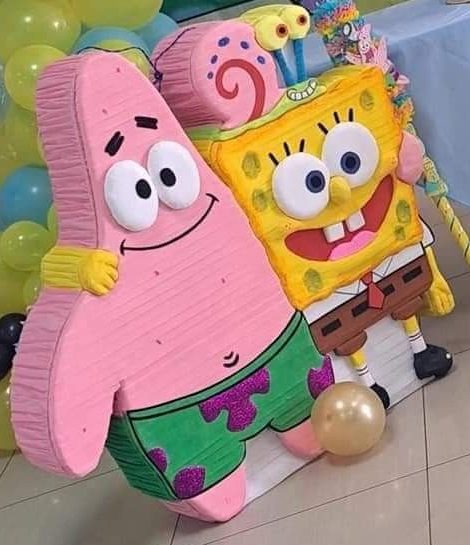 Piñata para cumpleaños de personajes de Bob Esponja